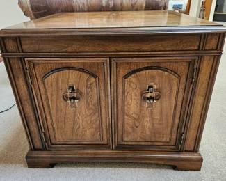 Burl Wood Cabinet Table