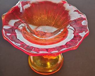 Amberina Dolphin Compote second image