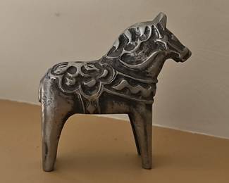 Metal Dala Horse Figurine