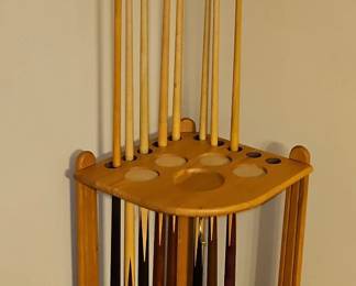 Corner Pool Cue Rack