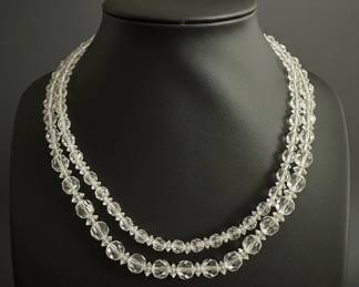 Vintage Faceted Crystal Necklace
