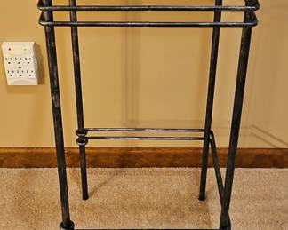 Metal and Glass Plant Stand