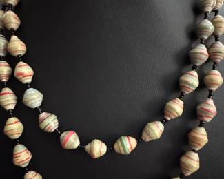 Handmade Paper Bead Necklace