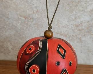 HandEtched Peruvian Gourd Ornament
