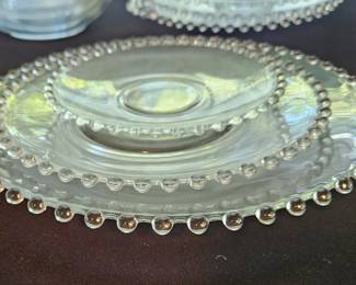 Vintage Glass Plate Set, set of second image