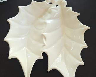 Holly Leaf Serving Dish