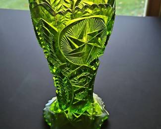 Green L.E. Smith Vase