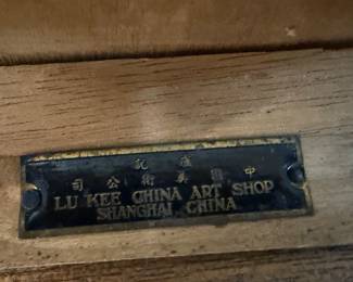 The Chest was most likely sold by the LU KEE CHINA ART SHOP.