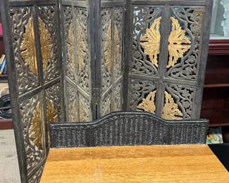 Beautiful Vintage Desk and Wooden Room Divider