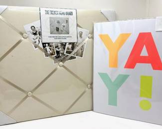 New The French Memo Board & 2 New Meri Meri Art Prints: "Let's Have Fun Today" & "Yay!" Lot #: 123