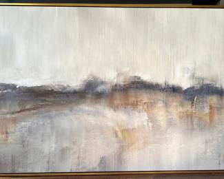 Framed Print On Canvas "Autumnal Tide" Abstract Landscape Lot #: 69
