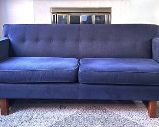 Shenandoah Furniture Navy Blue Upholstered Sofa Lot #: 10