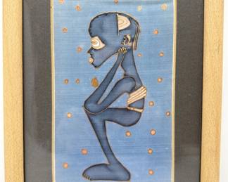 Original African Painting On Silk Lot #: 64