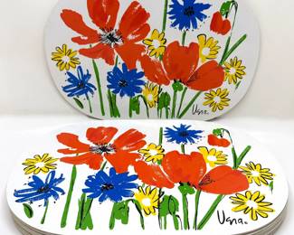 Set 12 Vera Neumann Mid-Century Modern Vinyl Placemats Lot #: 54