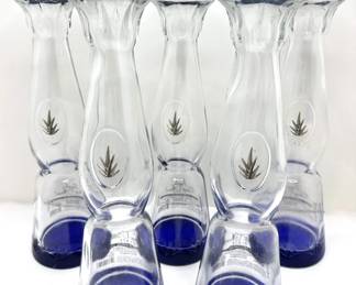 5 Clase Azul Plata Blue Glass Tequila Bottles Lot #: 57