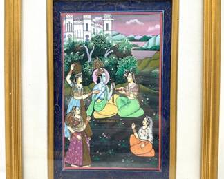 Vintage Original Traditional Indian Miniature Painting Lot #: 23