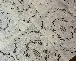 whole RACK of beautiful Vintage Linen placemats. $5 each.