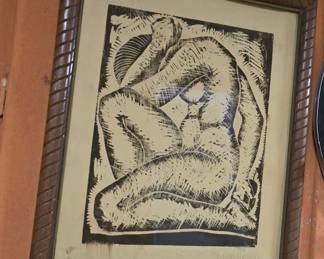 Lady in Frame Print by varga