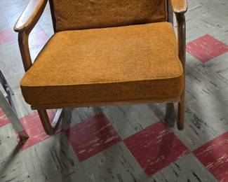 MCM Fabric  Wood Rocker