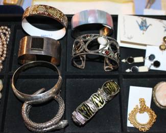Silver & Other Bracelets and Earring & Cameo