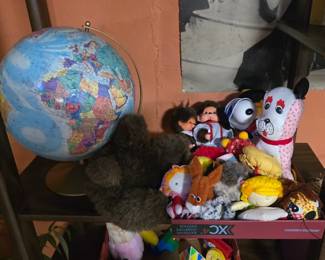 Globe and Stuffed Anmals