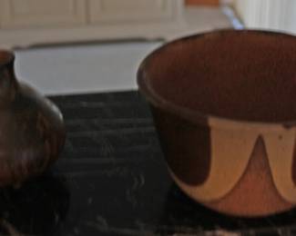 Pottery Bowl and Vase