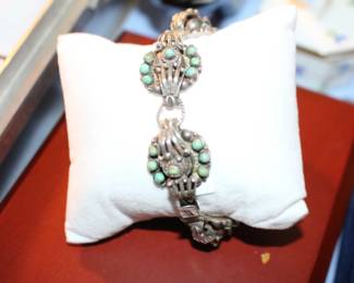 Silver Bracelet with Turquoise