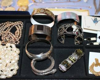 Silver & Other Bracelets and Earring & Cameo