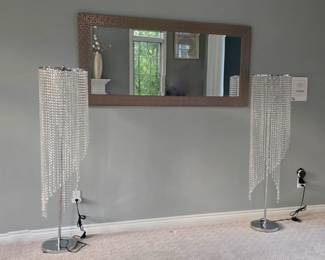 Mirror and Floor Lamps