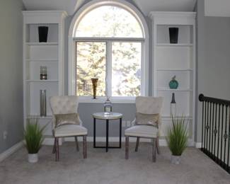 Vase, Chairs Table, Plants