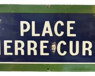 French "Place Pierre Curie" Street Sign
