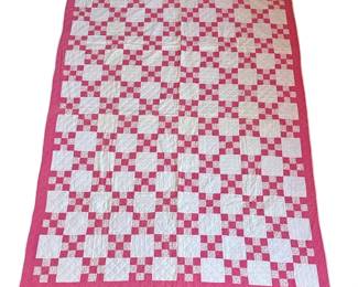 Vintage Hand Sewn Signed Patchwork Quilt