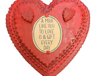 POPS CASEY (American, 20th C.) Folk Art Heart