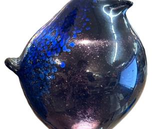 Scandinavian Art Glass Blown Bird Sculpture