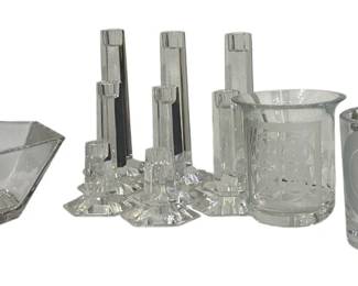 Set of Miller Rogaska FRANK LLOYD WRIGHT Crystal Tableware.