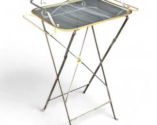 Italian Campaign Butler Bar Table, MAISON BAGUES Style