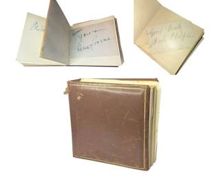 Authentic Autograph Book, CHAPLIN, FONDA, ROOSEVELT, LENA HORNE