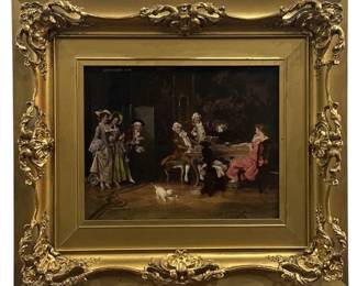 ADRIANO CECCHI (Italian, 1850-1936) "Old Melodies" Painting