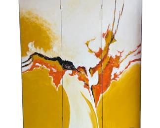 TOM HAYWARD (American, 20th C.) Mid Century Painted Room Divider