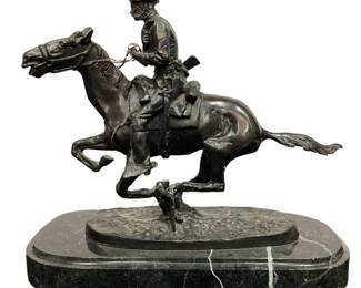 FREDERIC REMINGTON (American, 1861-1909) "Trooper of the Plains" Bronze Sculpture