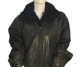 Vintage ANDREW MARC Lambskin Leather Bomber Jacket
