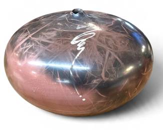 Substantial Modern Raku Pottery Vessel, JEREMIAH '86