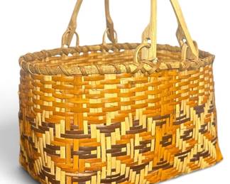 RAMONA LOSSIAH (Eastern Band Cherokee, 20th Century). Rivercane Handled Basket