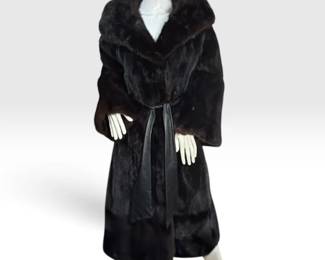 Vintage Full Length Brown Mink Coat