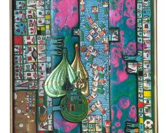 1972 Olympic Games Munich Color Screenprint Poster, FRIEDENSREICH HUNDERTWASSER (Austrian, 1928-2000)