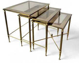 LABARGE Brass Nesting Tables