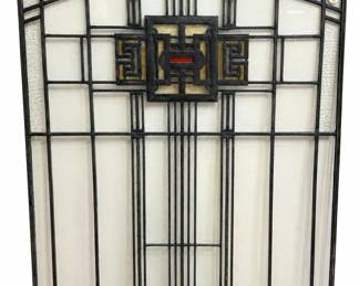 Prairie School Stained Glass Window