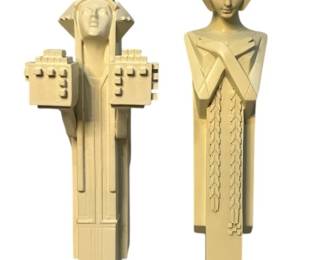 Pair FRANK LLOYD WRIGHT Midway Gardens Statuettes
