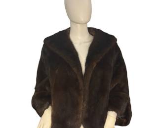 Vintage Brown Mink Cape/Shawl