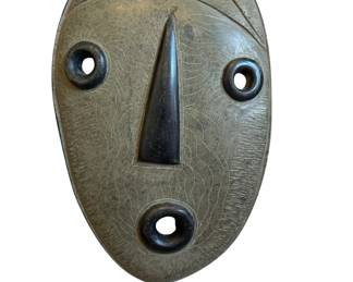 Haitian Artist GEORGES LARATTE Stone Tribal Mask
